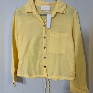Large NWT Yellow Long Sleeve Top Six / Fifty
